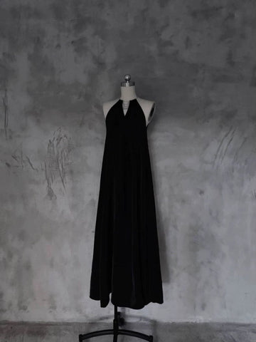 A line Halter Black Long Prom Dresses Birthday Dress For Women SD256